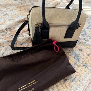 KATE SPADE Southport Avenue Alessa Bag Cream Ivory Black Tote Crossbody Strap